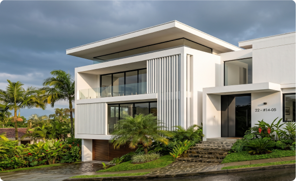Casa en clima tropical