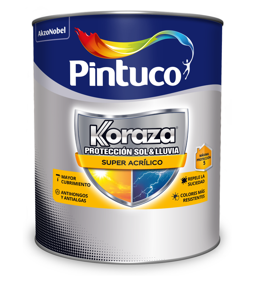 Koraza Protección Sol y Lluvia Súper Acrílico