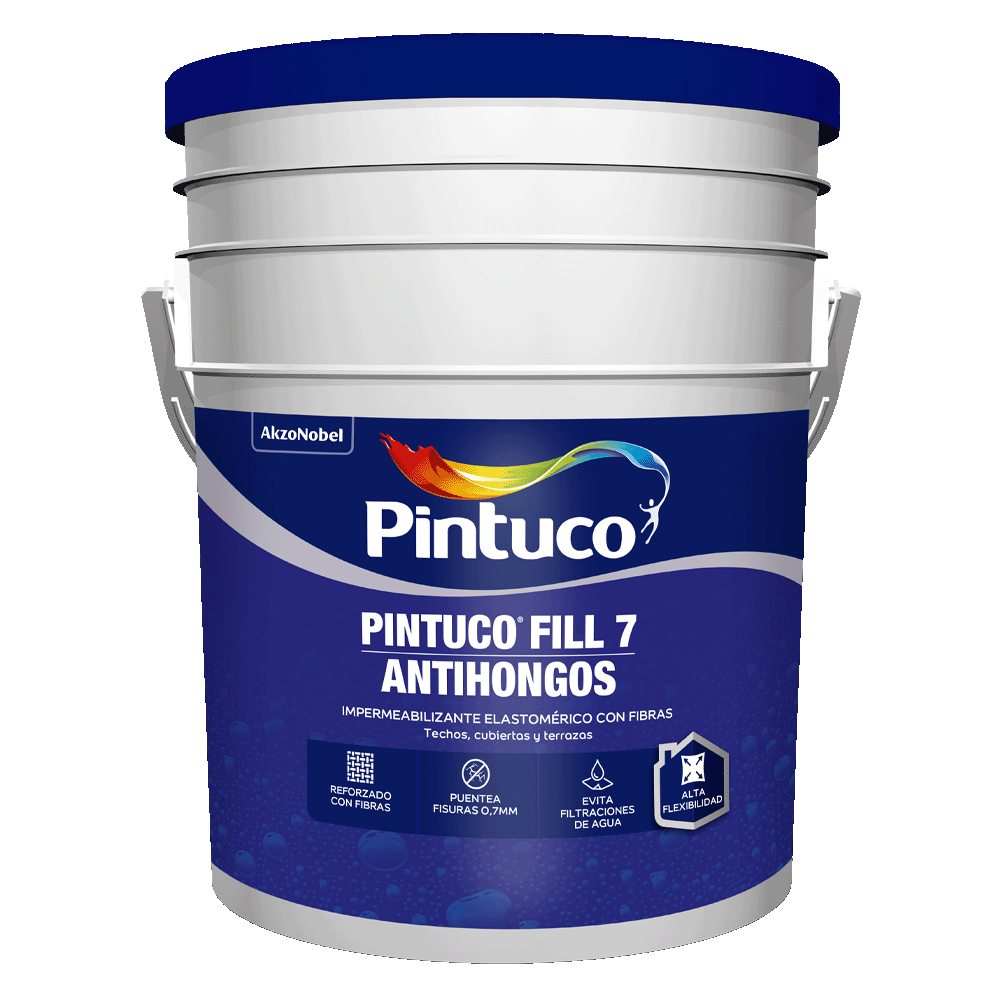 Impermeabilizante acrílico Pintuco Fill 7 Antihongos